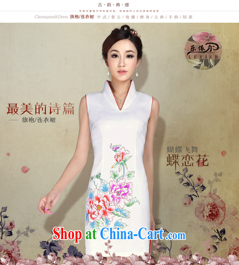 Music in summer 2014 new dresses and stylish improved sexy short dresses V collar retro dresses skirt dress white XL pictures, price, brand platters! Elections are good character, the national distribution, so why buy now enjoy more preferential! Health