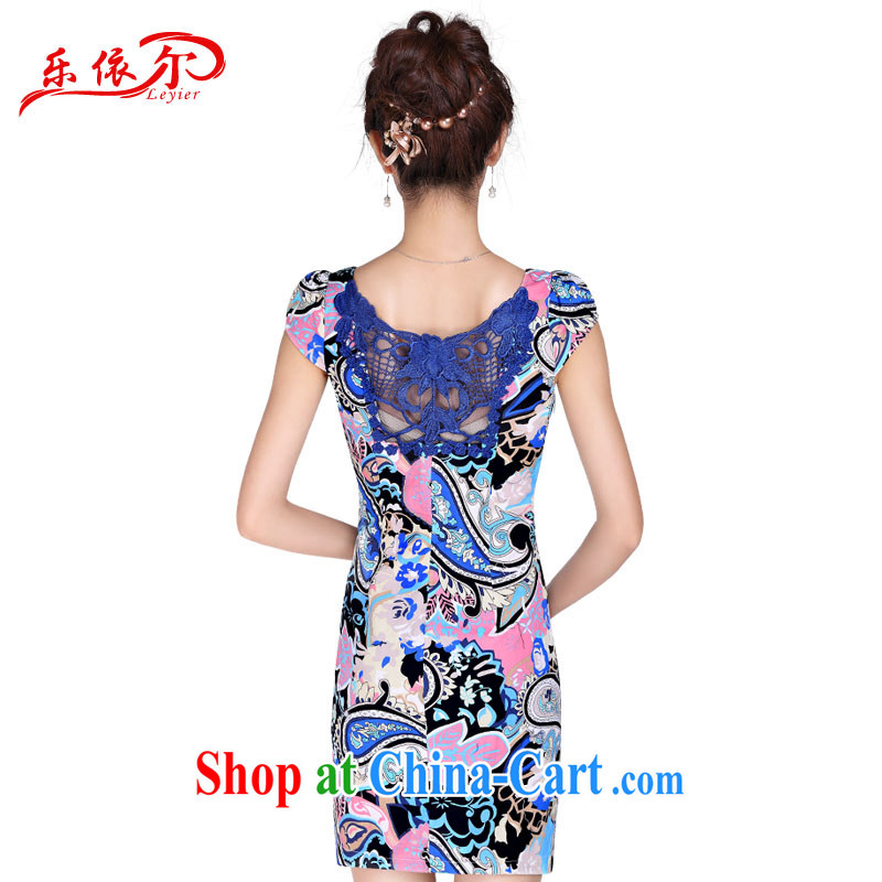And, according to Mr Ronald ARCULLI new stylish sexy beauty cheongsam dress improved short cheongsam graphics thin retro floral and elegant dress suits XL, in accordance with (leyier), shopping on the Internet