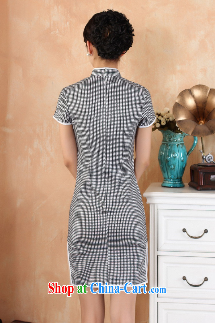 Take the 2014 new summer stylish Chinese improved cheongsam Ethnic Wind aura grid, for a tight cotton robes 2325 - 1 black L pictures, price, brand platters! Elections are good character, the national distribution, so why buy now enjoy more preferential! Health