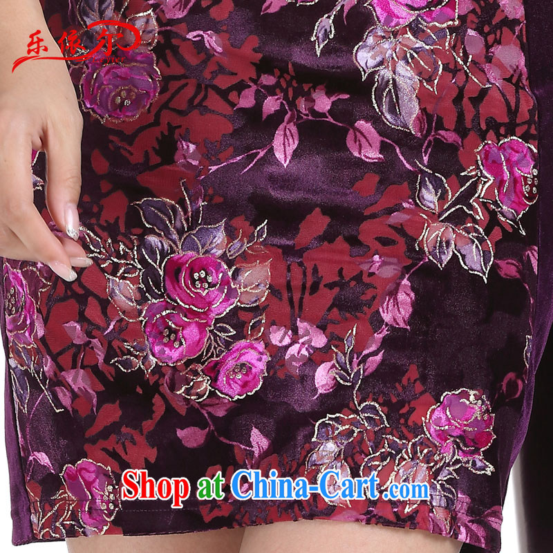 And, in accordance with 2014 summer short-sleeved short cheongsam girls retro stamp elegant improved daily girl cheongsam dress black XL, and, in accordance with (leyier), and, on-line shopping