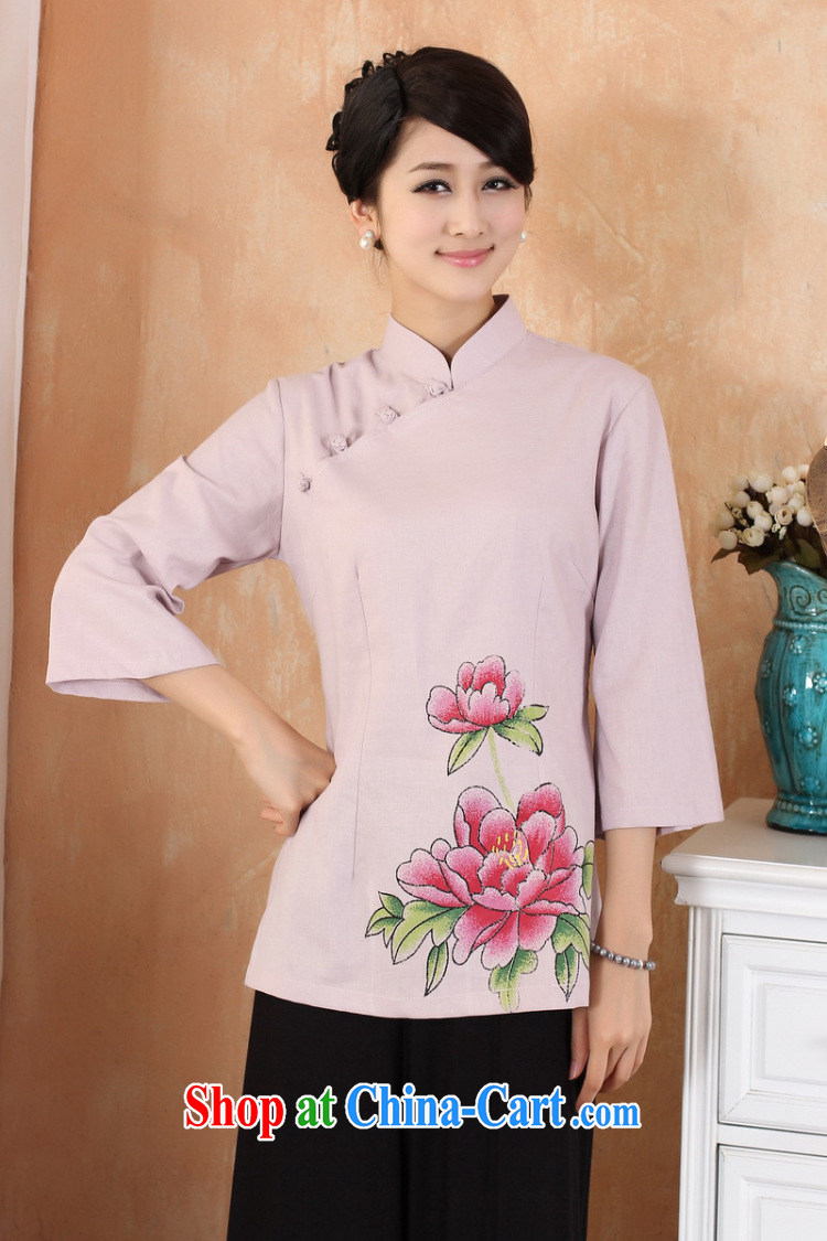 Take the 2014 new summer hand-painted dresses T-shirt cotton the larger Chinese female improved Han-chinese 2381 - 1 - 3 purple 3 XL pictures, price, brand platters! Elections are good character, the national distribution, so why buy now enjoy more preferential! Health