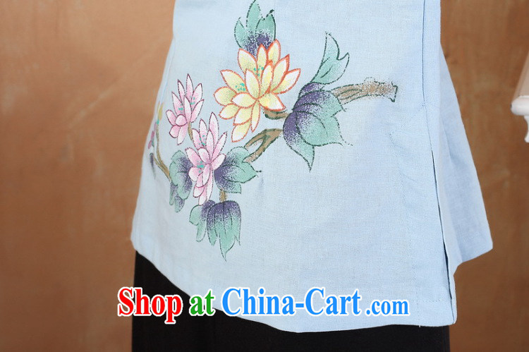 Take the 2014 new summer hand-painted dresses T-shirt cotton the larger Chinese female improved Han-chinese 2380 - 1 - 3 purple 3 XL pictures, price, brand platters! Elections are good character, the national distribution, so why buy now enjoy more preferential! Health