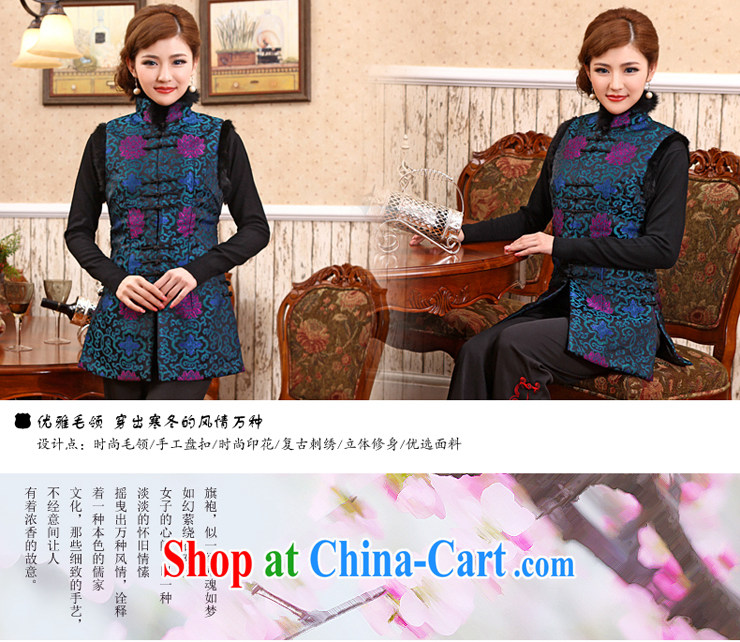 Spring New Year outfit improved Stylish retro Folder unit, a thick cheongsam Chinese T-shirt Blue Green 2 XL pictures, price, brand platters! Elections are good character, the national distribution, so why buy now enjoy more preferential! Health