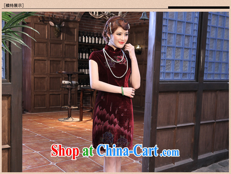 2014 spring new retro improved gold velour robes, long-sleeved embroidered dress dresses Uhlans on XXL pictures, price, brand platters! Elections are good character, the national distribution, so why buy now enjoy more preferential! Health