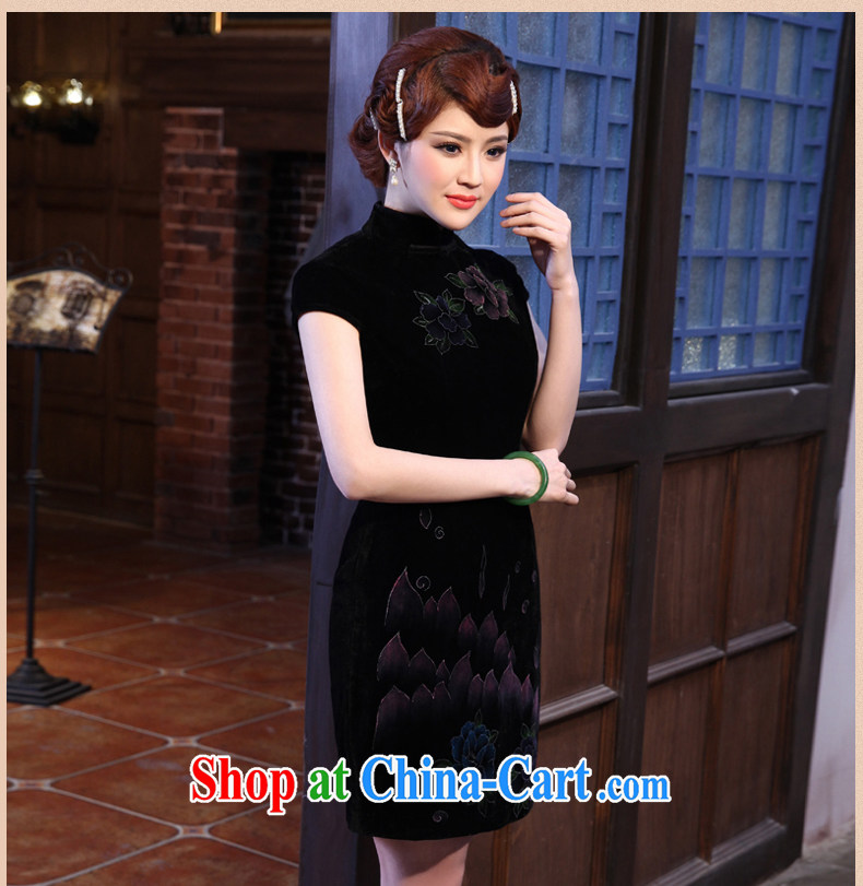 2014 spring new retro improved gold velour robes, long-sleeved embroidered dress dresses Uhlans on XXL pictures, price, brand platters! Elections are good character, the national distribution, so why buy now enjoy more preferential! Health