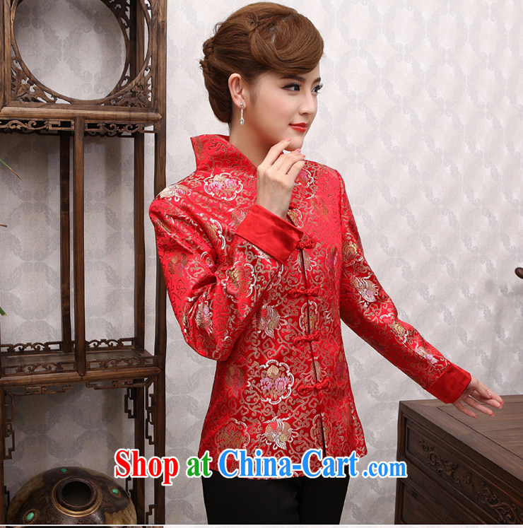 2014 spring New Tang load, long-sleeved T-shirt jacket fashion cheongsam Chinese X 430 big red 2 XL pictures, price, brand platters! Elections are good character, the national distribution, so why buy now enjoy more preferential! Health