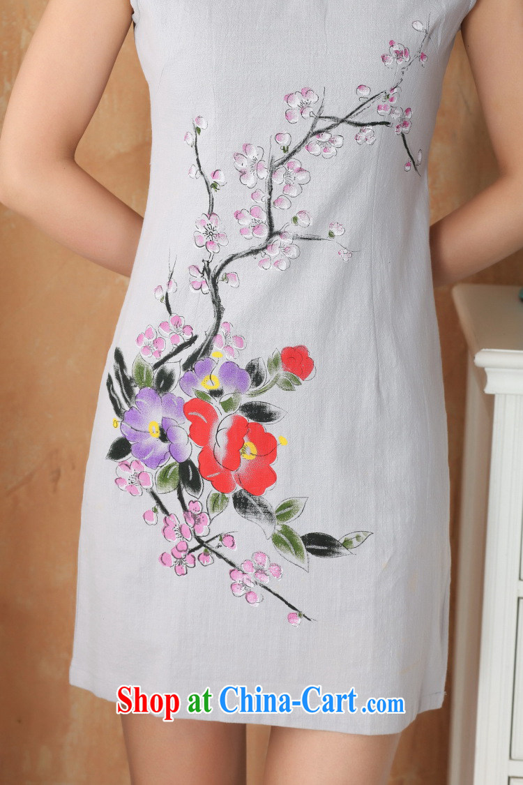 spend the summer with new female cheongsam Chinese, for the hard-pressed the cotton hand-painted Chinese refined and elegant qipao - 2 if the color 2 XL pictures, price, brand platters! Elections are good character, the national distribution, so why buy now enjoy more preferential! Health
