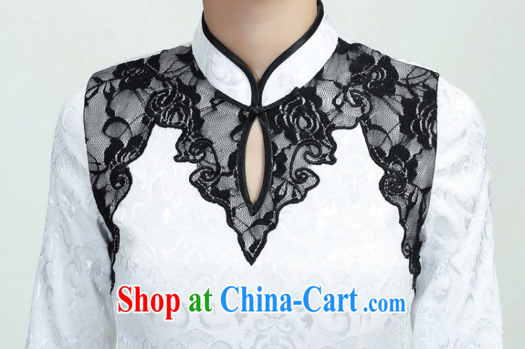 Take the new summer Women's clothes Chinese Chinese refined and elegant elegant, for Lace Embroidery, cuff cheongsam shirt white 3XL pictures, price, brand platters! Elections are good character, the national distribution, so why buy now enjoy more preferential! Health