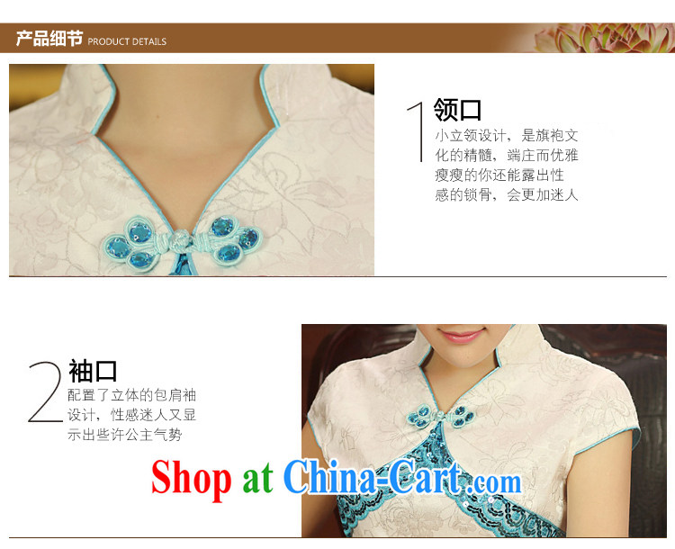 2014 qipao qipao, cheongsam dress improved and stylish embroidery new short-sleeved dresses purple XXL pictures, price, brand platters! Elections are good character, the national distribution, so why buy now enjoy more preferential! Health