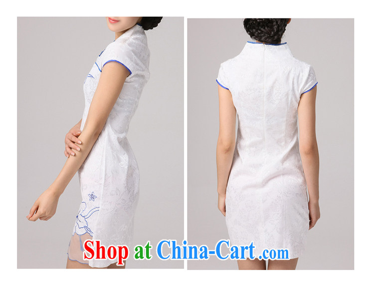 Dresses summer 2014 new retro ethnic wind and elegant and stylish embroidered cheongsam dress short-sleeved embroidery cheongsam white white XXL pictures, price, brand platters! Elections are good character, the national distribution, so why buy now enjoy more preferential! Health