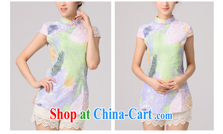 2014 qipao cheongsam dress new improved cheongsam shirt retro arts Chinese national small fresh purple green XXL pictures, price, brand platters! Elections are good character, the national distribution, so why buy now enjoy more preferential! Health