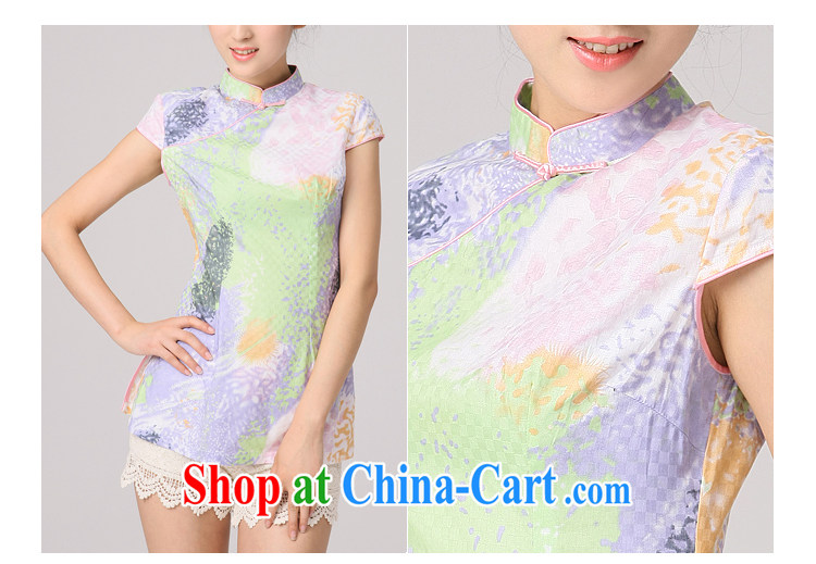 2014 qipao cheongsam dress new improved cheongsam shirt retro arts Chinese national small fresh purple green XXL pictures, price, brand platters! Elections are good character, the national distribution, so why buy now enjoy more preferential! Health