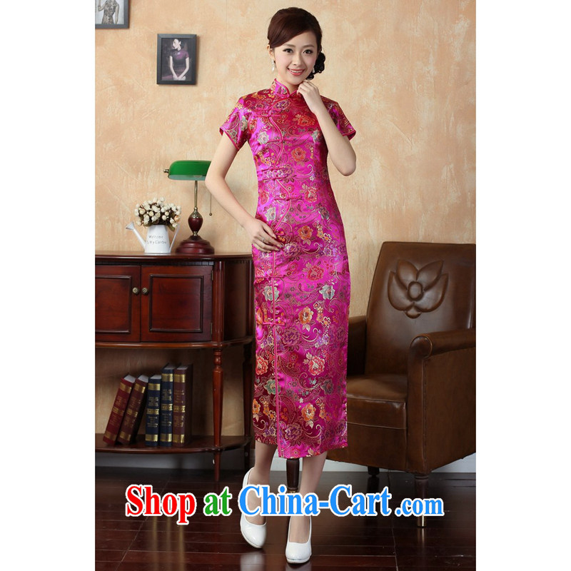 spend the summer with new female cheongsam Chinese improved, for a tight silk painted Chinese Antique 10 tablets for long cheongsam J of 0025 red M, spend, and shopping on the Internet
