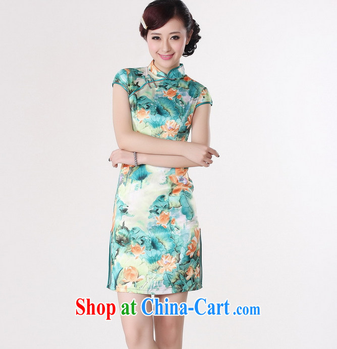 Take the 2014 new stylish and improved Chinese qipao Chinese lotus, for a tight damask short-sleeved qipao D 0200 - B D 0200 - A 2 XL pictures, price, brand platters! Elections are good character, the national distribution, so why buy now enjoy more preferential! Health