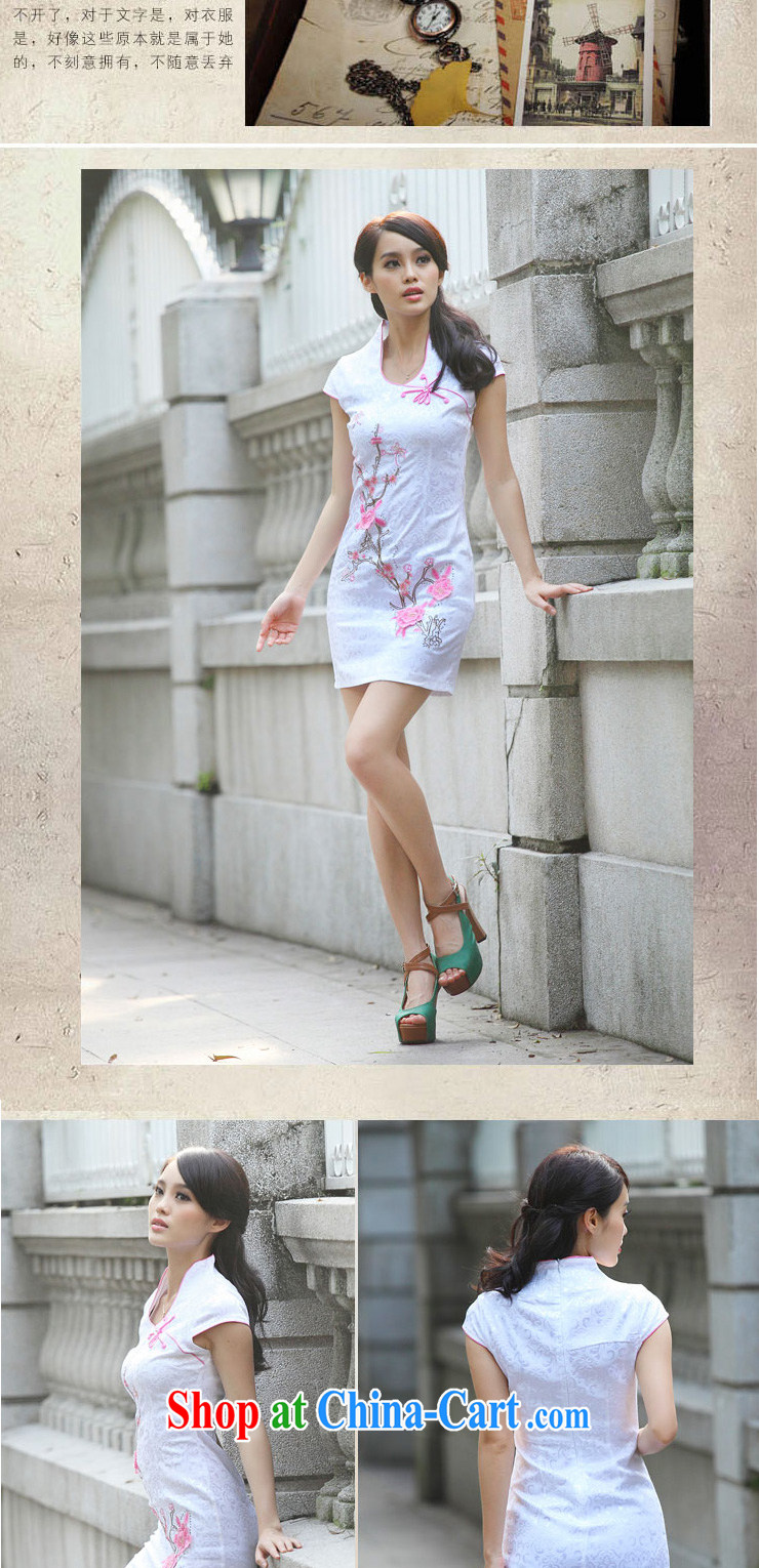 Julie code 2014 summer new cheongsam Chinese elegant and stylish dresses skirt blue XL pictures, price, brand platters! Elections are good character, the national distribution, so why buy now enjoy more preferential! Health