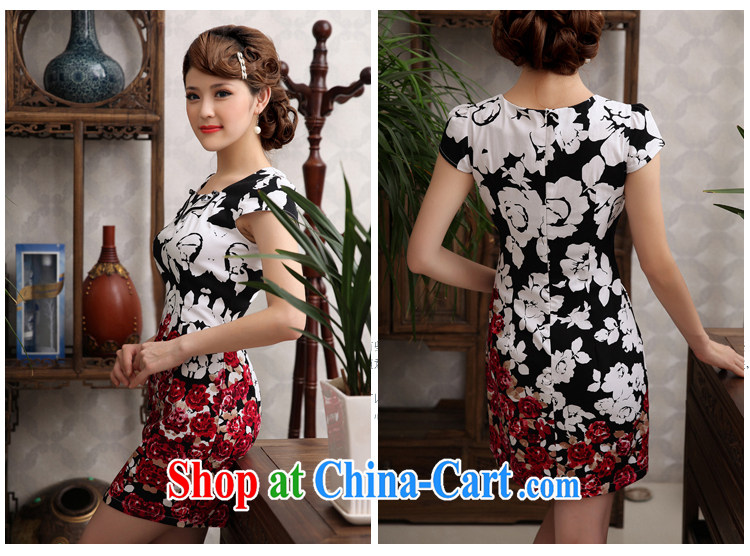 2014 summer dresses female retro Ethnic Wind hand-painted water the Phillips cheongsam dress short-sleeved improved cheongsam black XXL pictures, price, brand platters! Elections are good character, the national distribution, so why buy now enjoy more preferential! Health