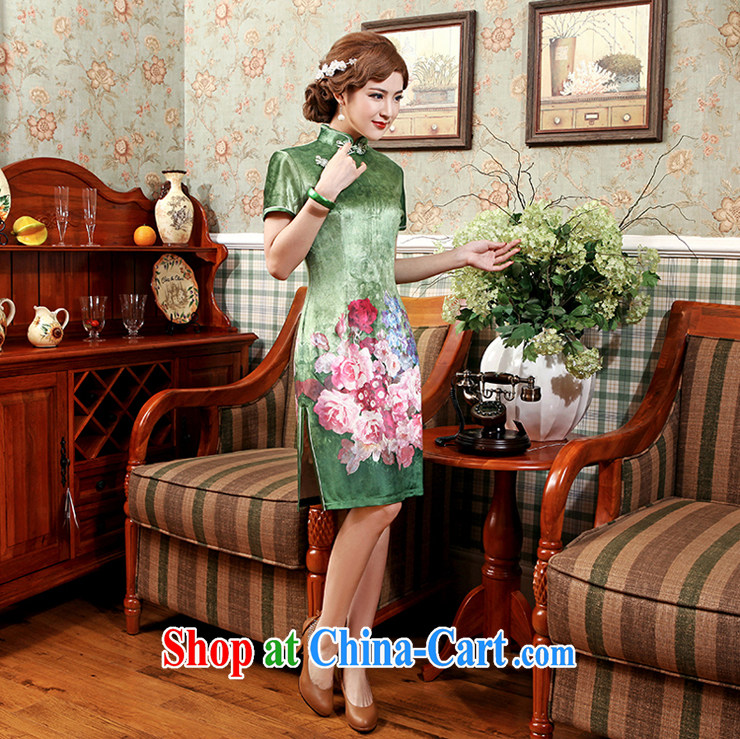 92,014 dresses female short-sleeved retro improved wool short, mother dresses female summer flowers cheongsam red 3XL pictures, price, brand platters! Elections are good character, the national distribution, so why buy now enjoy more preferential! Health