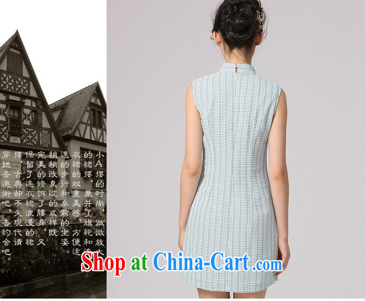 robes women 2014 summer dresses girls improved retro ethnic style the cheongsam dress tartan XXL pictures, price, brand platters! Elections are good character, the national distribution, so why buy now enjoy more preferential! Health
