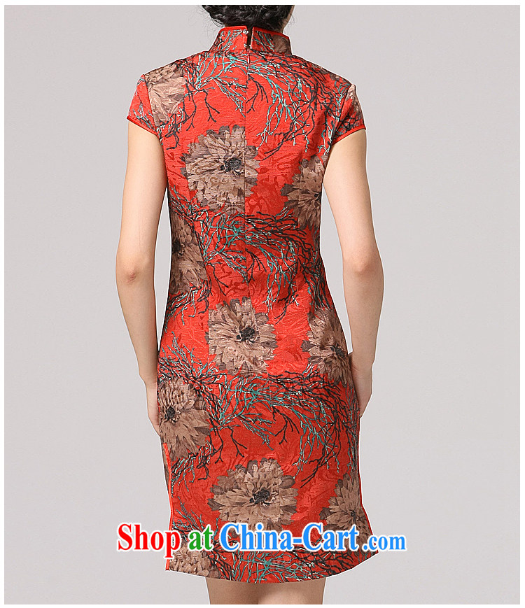 2014 summer dresses girls dresses improved retro elegant cheongsam dress jacquard stamp red bows clothes red XXL pictures, price, brand platters! Elections are good character, the national distribution, so why buy now enjoy more preferential! Health