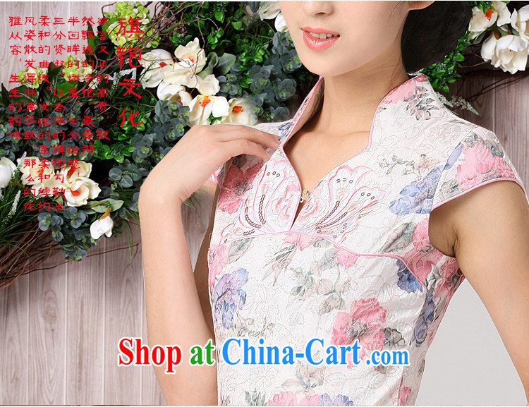 robes women 2014 summer new improved style, short, daily outfit dresses new cheongsam pink XXL pictures, price, brand platters! Elections are good character, the national distribution, so why buy now enjoy more preferential! Health