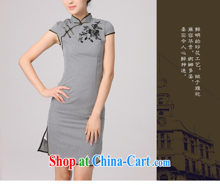 Dresses 2014 summer retro Ethnic Wind improved cultivation daily fine embroidered Korea Daily Short cheongsam tartan XXL pictures, price, brand platters! Elections are good character, the national distribution, so why buy now enjoy more preferential! Health