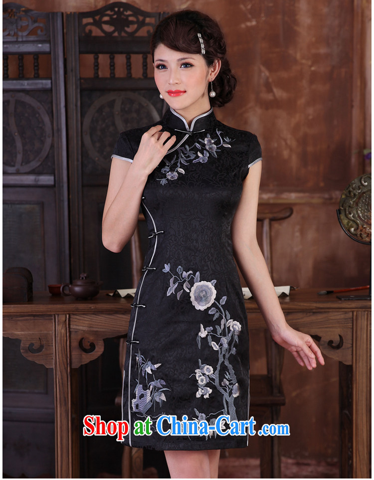 2014 summer dresses female temperament Phillips improved Stylish retro beauty Everyday Women cheongsam dress black XXL pictures, price, brand platters! Elections are good character, the national distribution, so why buy now enjoy more preferential! Health