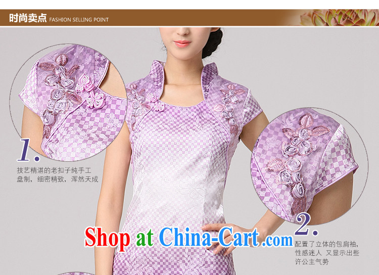 2014 summer dresses Women Fashion dresses improved the grid pattern, stamp duty for everyday dresses skirts women purple XXL pictures, price, brand platters! Elections are good character, the national distribution, so why buy now enjoy more preferential! Health