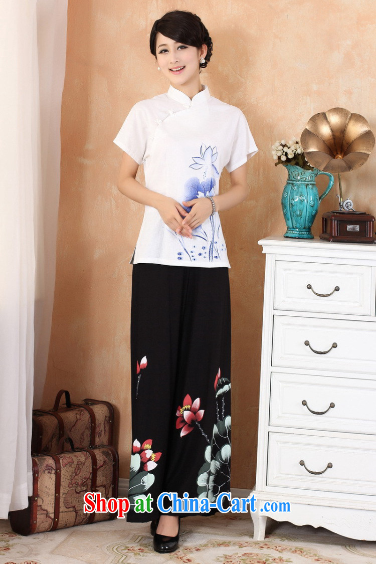 Take the 2014 new dresses T-shirt cotton the larger Chinese female improved Han-Chinese, summer 2373 - 1 - 1 light blue 4 XL pictures, price, brand platters! Elections are good character, the national distribution, so why buy now enjoy more preferential! Health