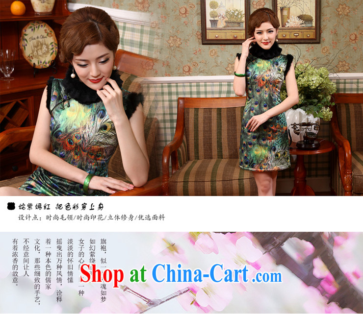 Dresses 2014 improved stylish winter New Folder cotton cheongsam Chinese Antique cheongsam dress everyday dress picture color 2 XL pictures, price, brand platters! Elections are good character, the national distribution, so why buy now enjoy more preferential! Health