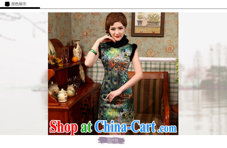 Dresses 2014 improved stylish winter New Folder cotton cheongsam Chinese Antique cheongsam dress everyday dress picture color 2 XL pictures, price, brand platters! Elections are good character, the national distribution, so why buy now enjoy more preferential! Health