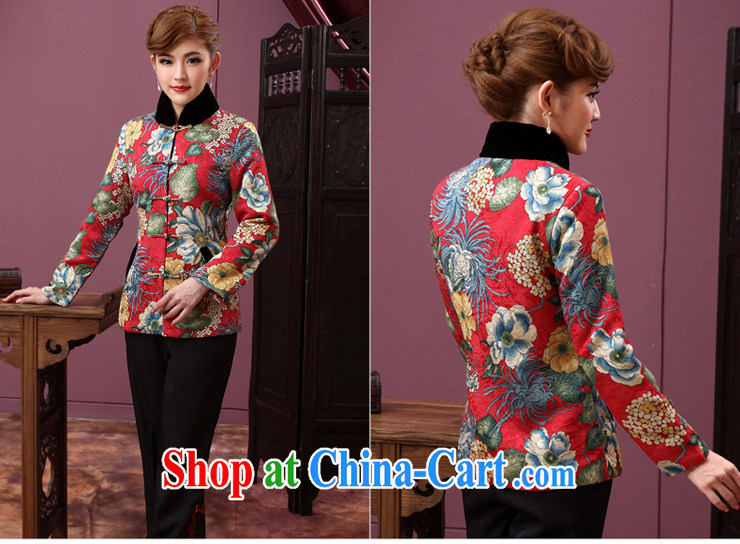Dresses 2014 New National wind women's coats winter hair collar quilted coat long-sleeved jacket T-shirt cheongsam X 613 red 3XL pictures, price, brand platters! Elections are good character, the national distribution, so why buy now enjoy more preferential! Health