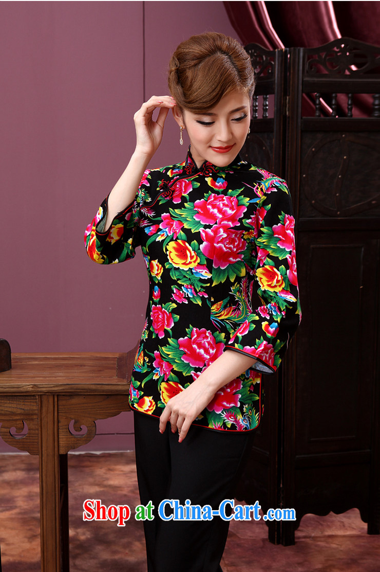 Dresses 2014 new t-shirt, winter clothes cheongsam stylish improved mom with antique Chinese wind black 2 XL pictures, price, brand platters! Elections are good character, the national distribution, so why buy now enjoy more preferential! Health