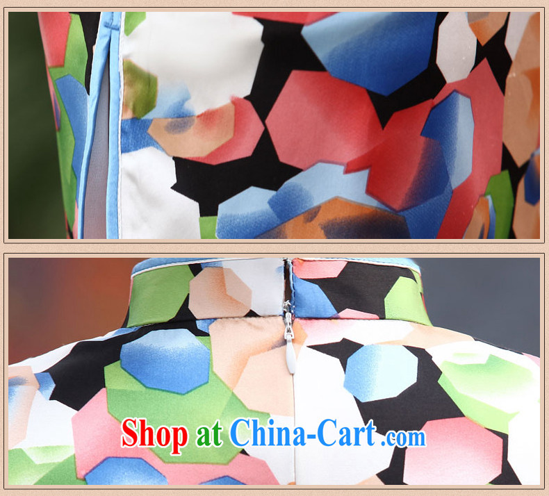 Dresses 2014 summer new stylish improved cheongsam dress retro dresses summer skirt stylish short cheongsam 7 color flower XXL pictures, price, brand platters! Elections are good character, the national distribution, so why buy now enjoy more preferential! Health