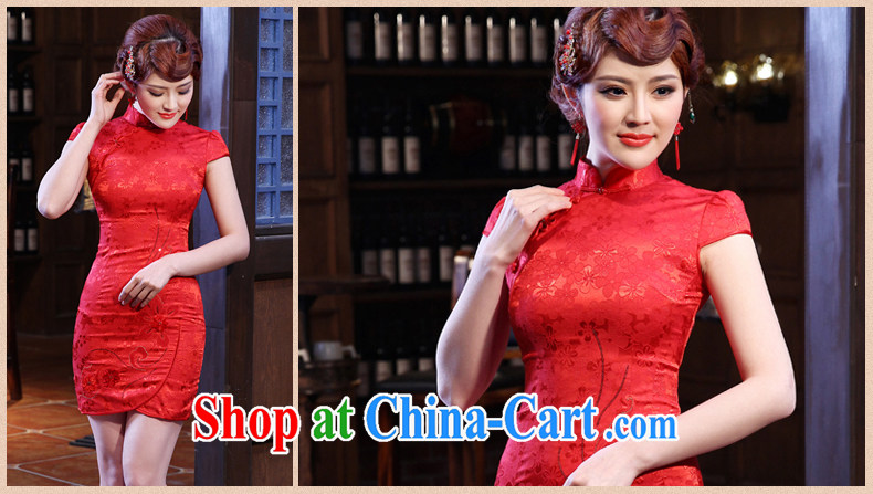 Dresses 2014 summer new marriages, embroidery-improved fashion cheongsam dress red XXL pictures, price, brand platters! Elections are good character, the national distribution, so why buy now enjoy more preferential! Health