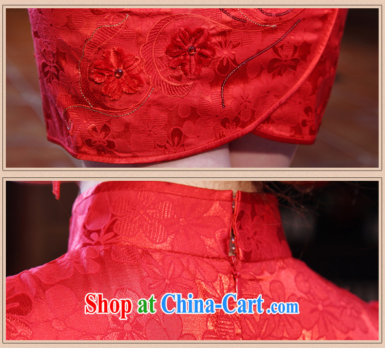 Dresses 2014 summer new marriages, embroidery-improved fashion cheongsam dress red XXL pictures, price, brand platters! Elections are good character, the national distribution, so why buy now enjoy more preferential! Health