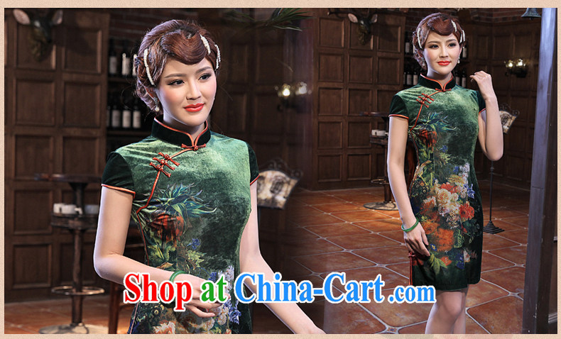 Dresses summer 2014 new stamp duty, plush robes and the new improved retro, long-sleeved dresses fresh green 2 XL pictures, price, brand platters! Elections are good character, the national distribution, so why buy now enjoy more preferential! Health
