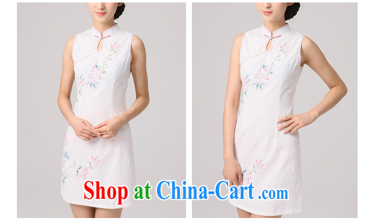 cheongsam dress summer new cheongsam dress daily improved modern Chinese short sleeves cheongsam fresh stamp, white collar XXL pictures, price, brand platters! Elections are good character, the national distribution, so why buy now enjoy more preferential! Health