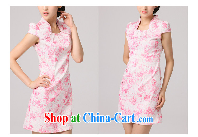 Dresses 2014 new summer skirt dresses stylish improved autumn outfit improved short cheongsam dress pink XXL pictures, price, brand platters! Elections are good character, the national distribution, so why buy now enjoy more preferential! Health