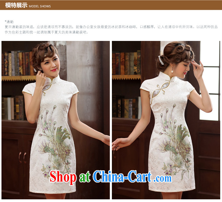 Dresses 2014 summer embroidery Peacock dresses classic improved stylish everyday dresses skirts manually take charge cheongsam dress pink XL pictures, price, brand platters! Elections are good character, the national distribution, so why buy now enjoy more preferential! Health