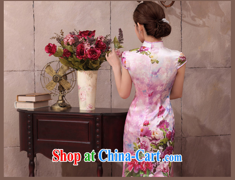 Dresses 2014 new retro improved stylish short-sleeve sauna beauty silk silk female summer flowers and robes of saffron XXL pictures, price, brand platters! Elections are good character, the national distribution, so why buy now enjoy more preferential! Health
