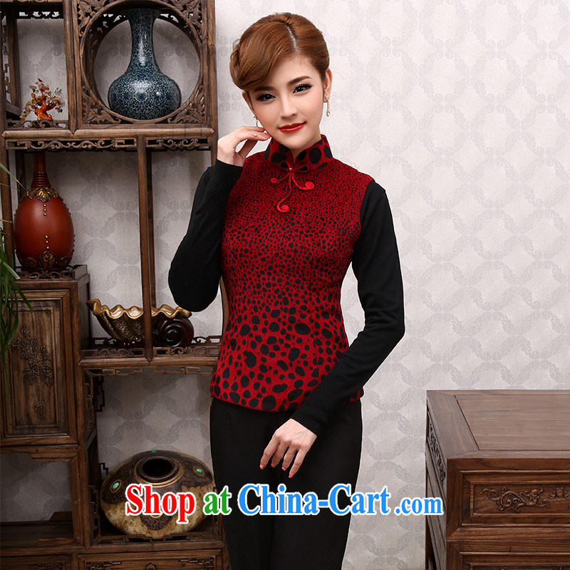 Dresses 2014 summer new, Chinese Chinese cheongsam dress shirt refined and stylish vest X585 wine red XXL