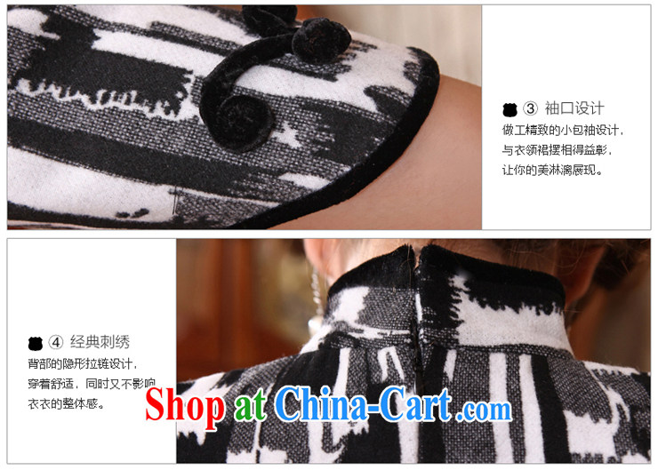 Dresses 2014 winter new Chinese New Classic black-and-white ink so gross 7 cuff cheongsam X 588 black-and-white XXL pictures, price, brand platters! Elections are good character, the national distribution, so why buy now enjoy more preferential! Health
