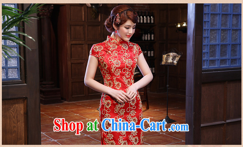 Dresses 2014 summer new bridal dresses wedding toast clothing retro embroidery take short improved cheongsam red XXL pictures, price, brand platters! Elections are good character, the national distribution, so why buy now enjoy more preferential! Health