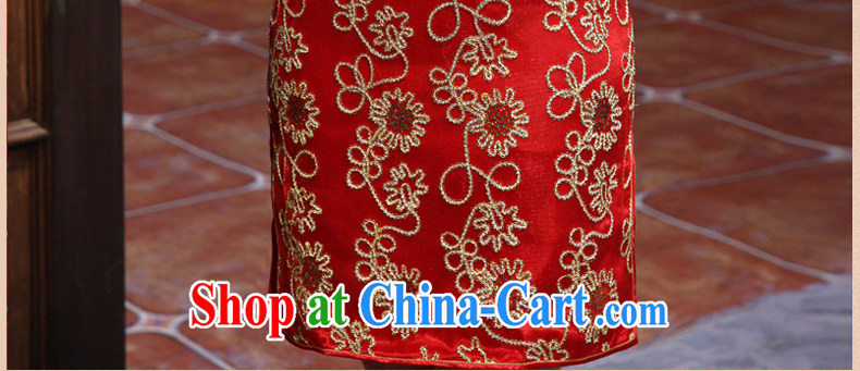 Dresses 2014 summer new bridal dresses wedding toast clothing retro embroidery take short improved cheongsam red XXL pictures, price, brand platters! Elections are good character, the national distribution, so why buy now enjoy more preferential! Health