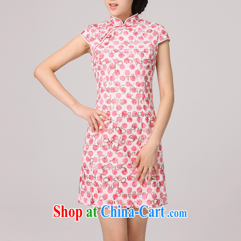 Dresses 2014 new summer outfit day improved stylish everyday casual outfit mentioned mulberry cloth classic collar of red XXL
