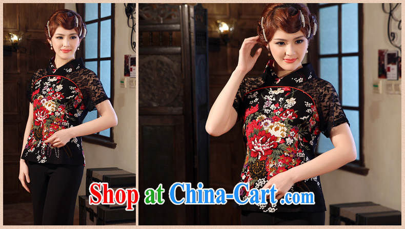 Dresses 2014 summer new lace short sleeves cheongsam embroidered only American classical Chinese, blouses black 4XL pictures, price, brand platters! Elections are good character, the national distribution, so why buy now enjoy more preferential! Health