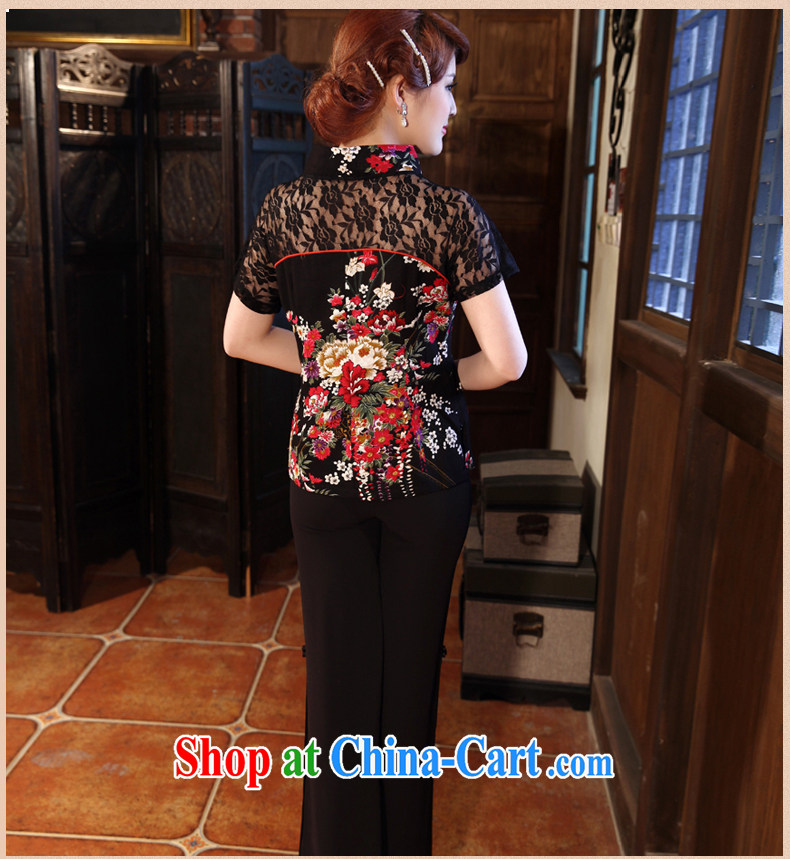 Dresses 2014 summer new lace short sleeves cheongsam embroidered only American classical Chinese, blouses black 4XL pictures, price, brand platters! Elections are good character, the national distribution, so why buy now enjoy more preferential! Health
