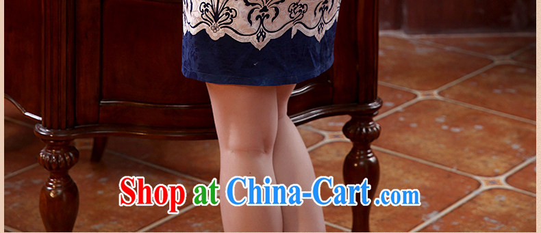 Dresses 2014 summer new improved stylish ethnic wind cheongsam dress retro beauty and unique dresses white 3XL pictures, price, brand platters! Elections are good character, the national distribution, so why buy now enjoy more preferential! Health