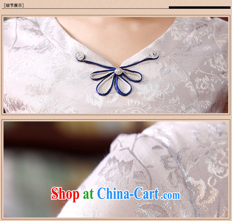 Dresses 2014 summer new improved stylish ethnic wind cheongsam dress retro beauty and unique dresses white 3XL pictures, price, brand platters! Elections are good character, the national distribution, so why buy now enjoy more preferential! Health