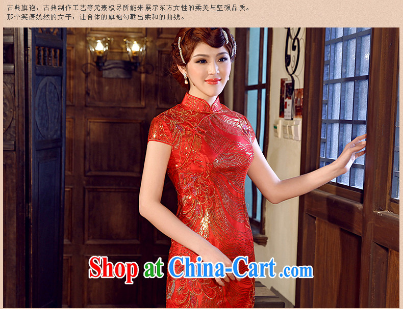 Dresses summer 2014 new beauty, elegant and stylish embroidery improved lady antique cheongsam dress China Red XXL pictures, price, brand platters! Elections are good character, the national distribution, so why buy now enjoy more preferential! Health